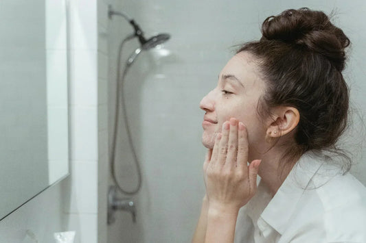 girl washing her face