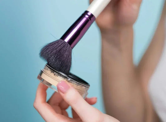 women holding Makeup product